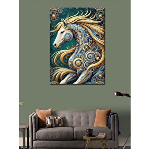 Kanvas Tablo Renkli Soyut At Çizimi 70x100 cm