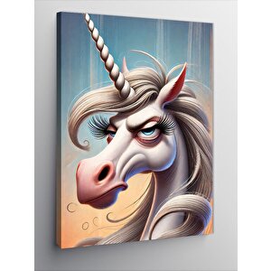 Kanvas Tablo Efsanevi Tek Boynuzlu At 100x140 cm