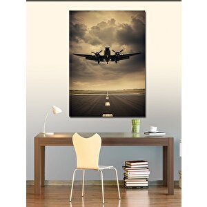 Kanvas Tablo Pistteki Uçak Manzarası 70x100 cm