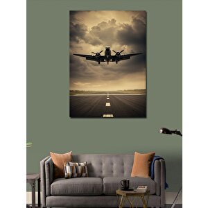 Kanvas Tablo Pistteki Uçak Manzarası 70x100 cm
