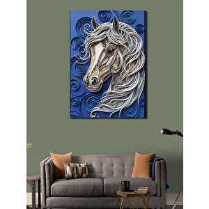 Kanvas Tablo At Ve Zarafet Çizimi 70x100 cm