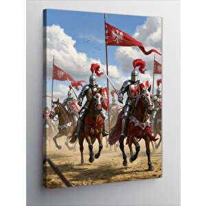 Kanvas Tablo Savaşta Atlı Askerler 70x100 cm