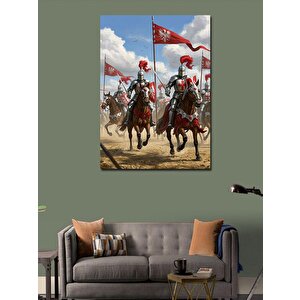 Kanvas Tablo Savaşta Atlı Askerler 50x70 cm