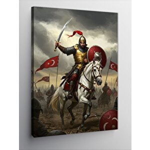 Kanvas Tablo At Üzerinde Kahraman 50x70 cm