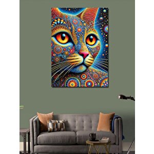 Kanvas Tablo Renkli Kedi Gözleri 100x140 cm