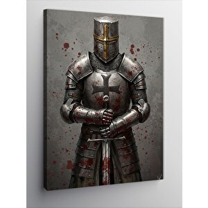 Kanvas Tablo Ortaçağ Şövalyesi Ve Kalkan 70x100 cm