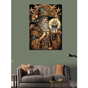 Kanvas Tablo Büyücü Ve Kozmik Küre 70x100 cm