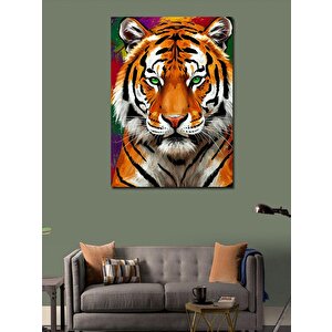 Kanvas Tablo Gerçekçi Kaplan Portresi 50x70 cm