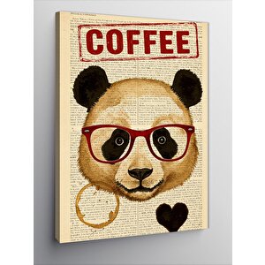 Kanvas Tablo Kahve Seven Panda 50x70 cm