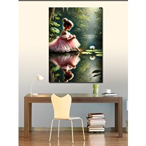 Kanvas Tablo Gölette Balerin Kız 70x100 cm