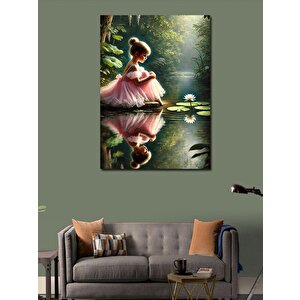 Kanvas Tablo Gölette Balerin Kız 70x100 cm
