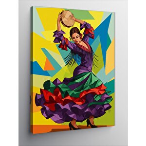 Kanvas Tablo Flamenko Dansçısı 100x140 cm