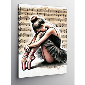 Kanvas Tablo Balerin Ve Zarif Poz 100x140 cm