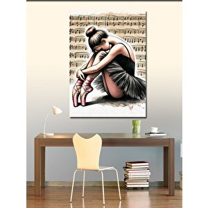 Kanvas Tablo Balerin Ve Zarif Poz 100x140 cm