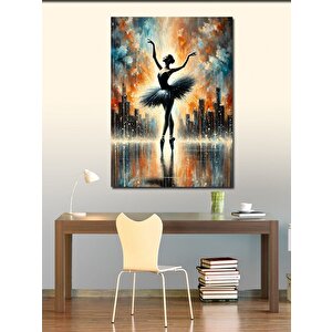 Kanvas Tablo Balerin Ve Şehir Işıkları 50x70 cm