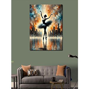 Kanvas Tablo Balerin Ve Şehir Işıkları 50x70 cm