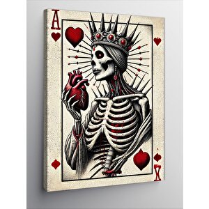 Kanvas Tablo Kart Destesi İskelet Kralı 100x140 cm