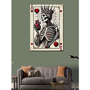 Kanvas Tablo Kart Destesi İskelet Kralı 100x140 cm