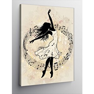 Kanvas Tablo Müzik Ve Dans Eden Kadın 70x100 cm