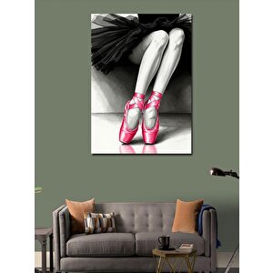 Kanvas Tablo Pembe Balerin Ayakkabıları 50x70 cm