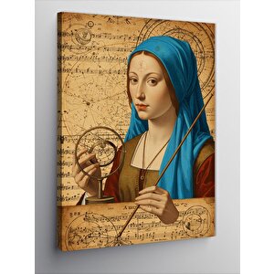 Kanvas Tablo Müzik Ve Genç Kız 70x100 cm