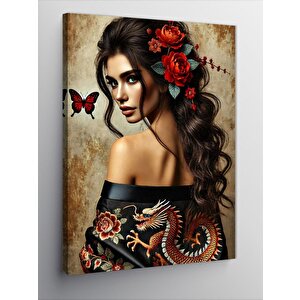 Kanvas Tablo Güzellik Ve Kelebekler 100x140 cm