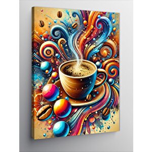 Kanvas Tablo Renkli Kahve Spirali 50x70 cm