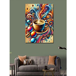 Kanvas Tablo Renkli Kahve Spirali 50x70 cm
