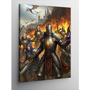 Kanvas Tablo Orta Çağ Şövalyeleri 100x140 cm