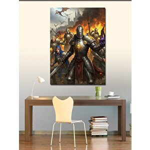Kanvas Tablo Orta Çağ Şövalyeleri 100x140 cm