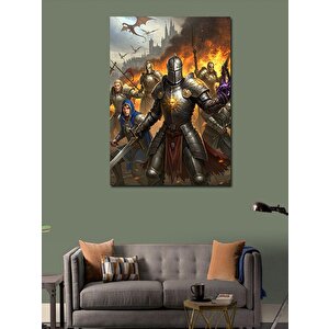Kanvas Tablo Orta Çağ Şövalyeleri 100x140 cm
