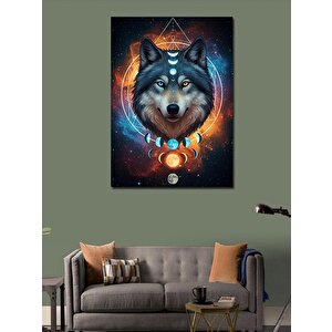 Kanvas Tablo Ay Döngüsü Ve Kurt 70x100 cm