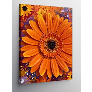 Kanvas Tablo Turuncu Çiçek Ve Doğa 50x70 cm