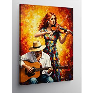 Kanvas Tablo Müzik Ve Kırsal Romantizm 50x70 cm