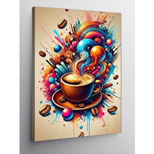 Kanvas Tablo Renkli Kahve Patlaması 100x140 cm