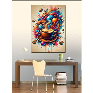 Kanvas Tablo Renkli Kahve Patlaması 100x140 cm