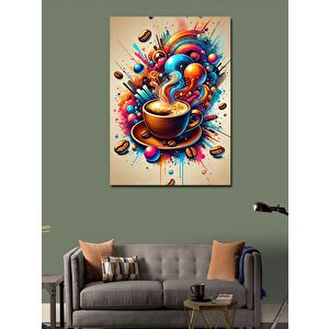 Kanvas Tablo Renkli Kahve Patlaması 100x140 cm