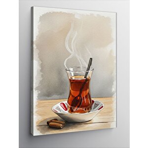Kanvas Tablo Çay Bardağı Ve Duman 70x100 cm