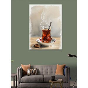 Kanvas Tablo Çay Bardağı Ve Duman 100x140 cm