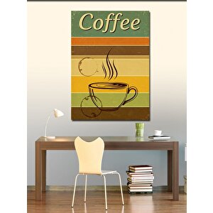 Kanvas Tablo Retro Kahve İllüstrasyonu 70x100 cm