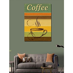 Kanvas Tablo Retro Kahve İllüstrasyonu 70x100 cm