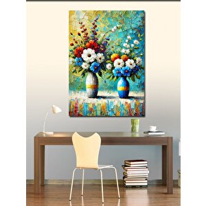 Kanvas Tablo Renkli Vazoda Çiçekler 70x100 cm