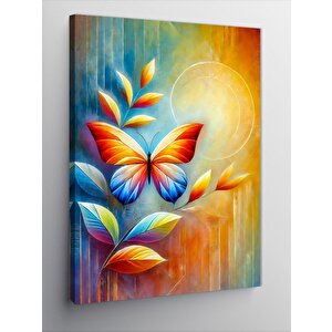 Kanvas Tablo Renkli Kelebekler 100x140 cm