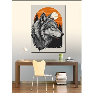 Kanvas Tablo Kurt Ve Orman Simgesi 50x70 cm