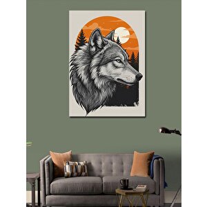 Kanvas Tablo Kurt Ve Orman Simgesi 50x70 cm