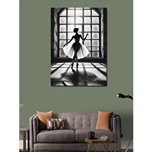 Kanvas Tablo Pencerede Dans Eden Balerin 70x100 cm
