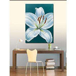 Kanvas Tablo Beyaz Zambak Çiçeği 70x100 cm