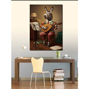 Kanvas Tablo Müzik Yapan Eşek 100x140 cm