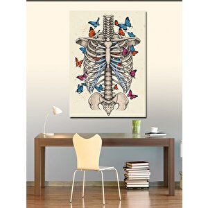 Kanvas Tablo Kelebekli Kaburga Sanatı 70x100 cm