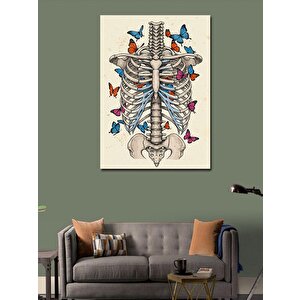 Kanvas Tablo Kelebekli Kaburga Sanatı 70x100 cm